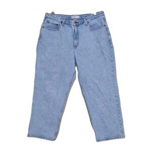 Abercrombie & Fitch Curve Love Jean Women 33 / 16R Light Blue High Rise Cropped